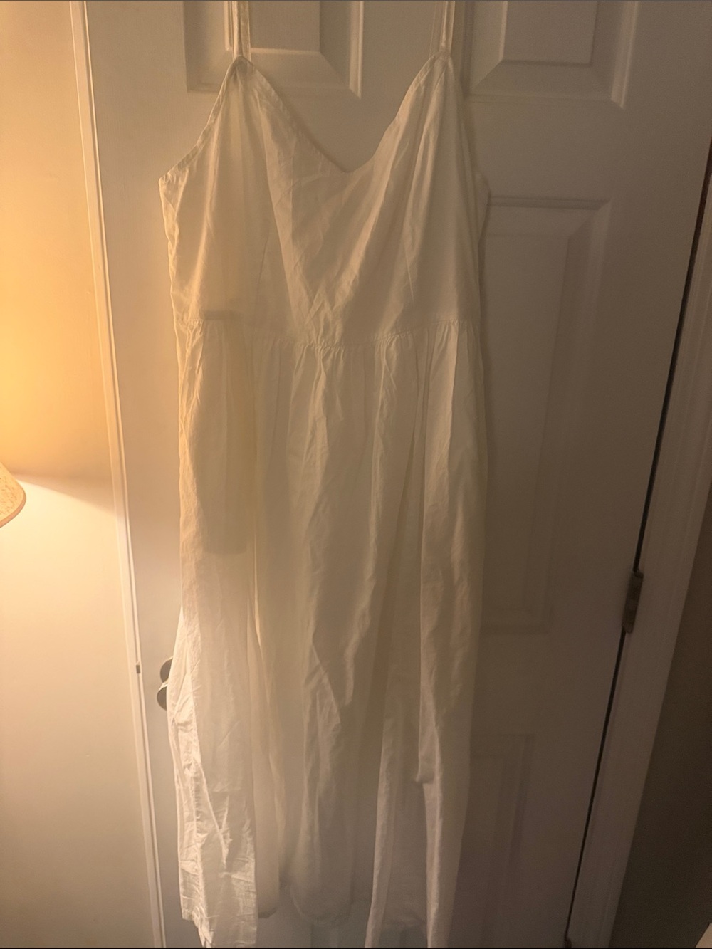 Old Navy Cream Strapless Maxi Dress with Spaghetti Straps
